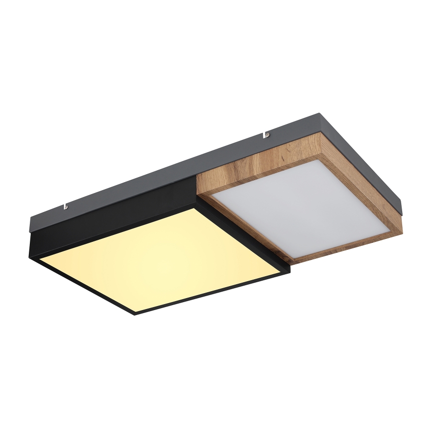 Globo 67286-30 - LED стельовий світильник GUNDI LED/30W/230V 35x65 cm коричневий/чорний