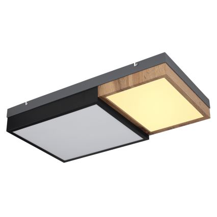 Globo 67286-30 - LED стельовий світильник GUNDI LED/30W/230V 35x65 cm коричневий/чорний