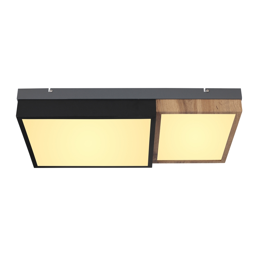 Globo 67286-30 - LED стельовий світильник GUNDI LED/30W/230V 35x65 cm коричневий/чорний
