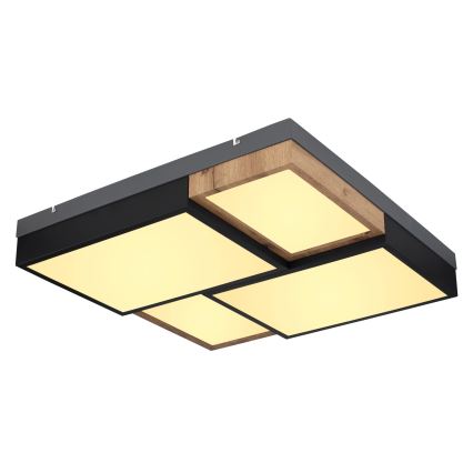 Globo 67286-50 - светодиодный потолочный светильник GUNDI LED/50Вт/230В 60x60 см коричневый/чёрный
