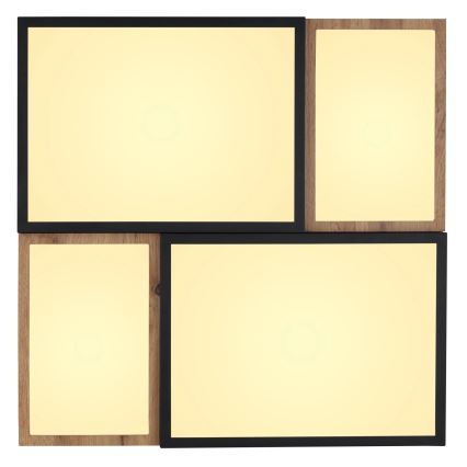 Globo 67286-50 - светодиодный потолочный светильник GUNDI LED/50Вт/230В 60x60 см коричневый/чёрный