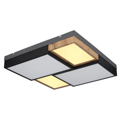 Globo 67286-50 - светодиодный потолочный светильник GUNDI LED/50Вт/230В 60x60 см коричневый/чёрный