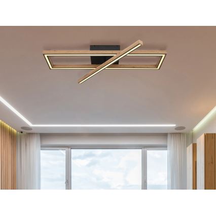 Globo 67287D1 - LED потолочный светильник MANDERA LED/36W/230V 20x80 см, коричневый