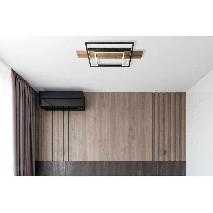 Globo 67289D - Диммируемый потолочный LED-светильник VANNI LED/24W/230V 40x60 см коричневый/чёрный