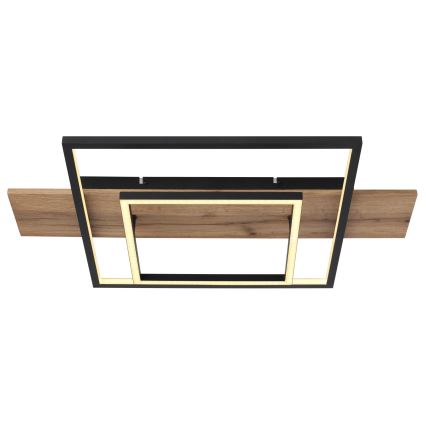 Globo 67289D - Диммируемый потолочный LED-светильник VANNI LED/24W/230V 40x60 см коричневый/чёрный