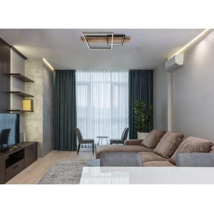 Globo 67289D1 - LED стельовий світильник VANNI LED/24W/230V 40x75 cm коричневий/чорний