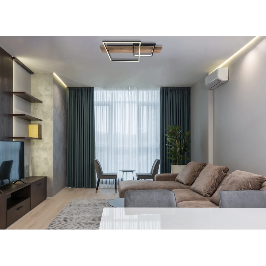 Globo 67289D1 - LED стельовий світильник VANNI LED/24W/230V 40x75 cm коричневий/чорний