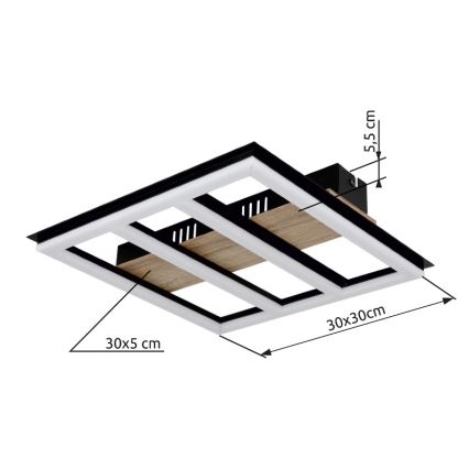 Globo - Светодиодный потолочный светильник LED/18W/230V 3000K 30x30 см