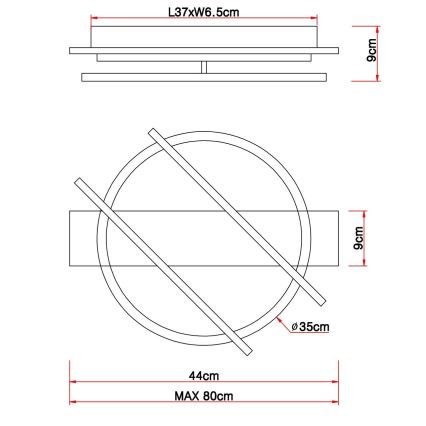 Globo - Стельовий LED світильник LED/32W/230V