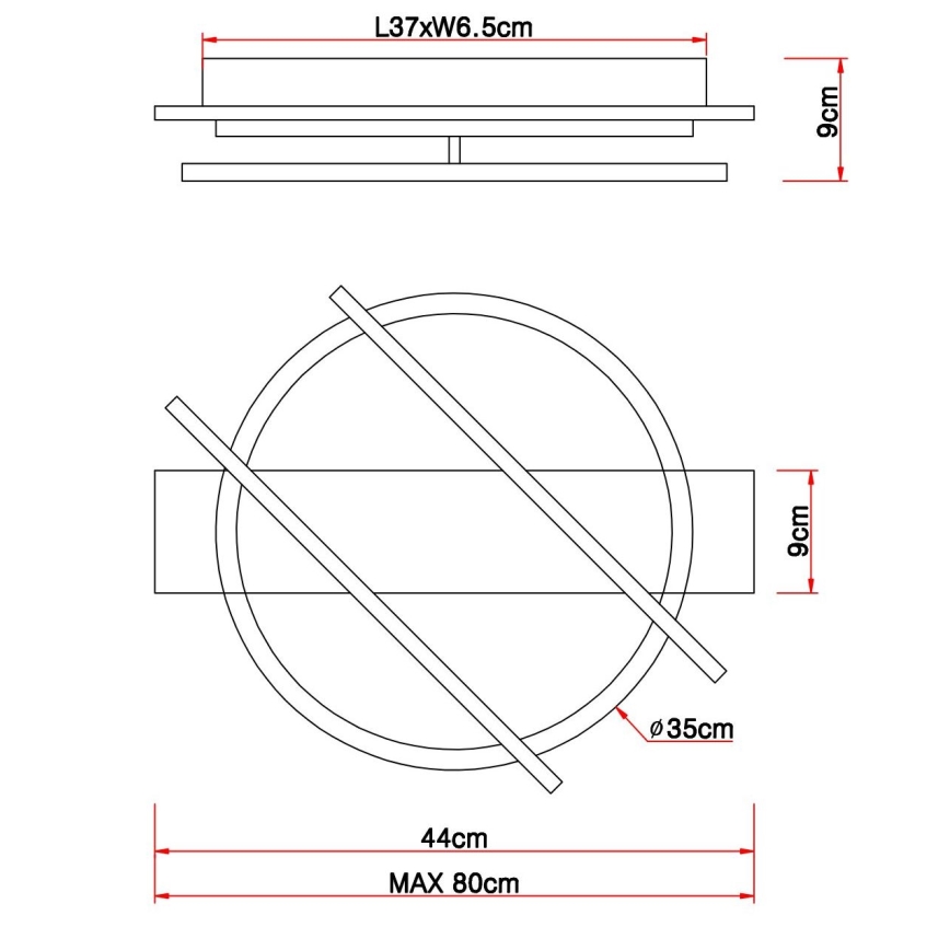 Globo - Стельовий LED світильник LED/32W/230V