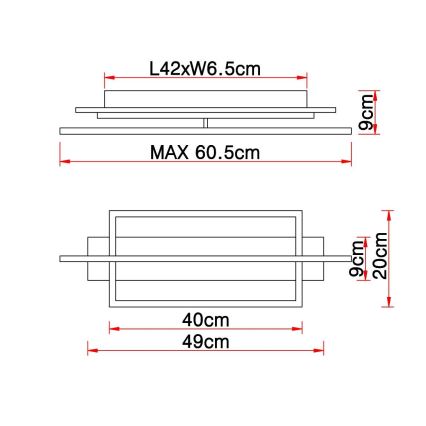Globo - Стельовий LED світильник LED/28W/230V