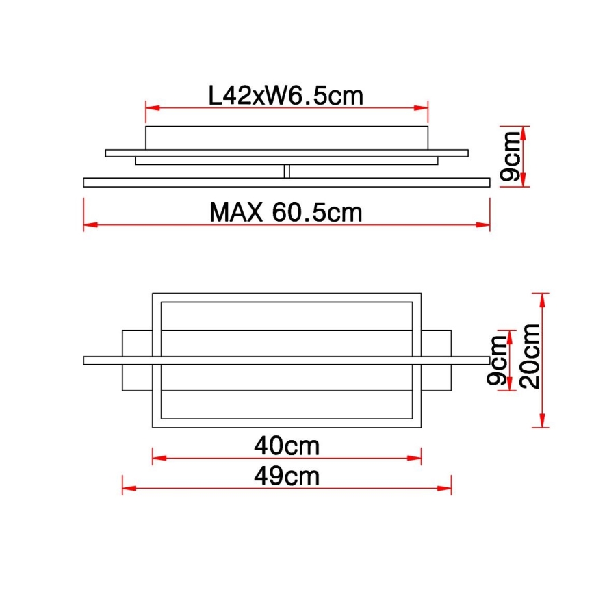 Globo - Стельовий LED світильник LED/28W/230V
