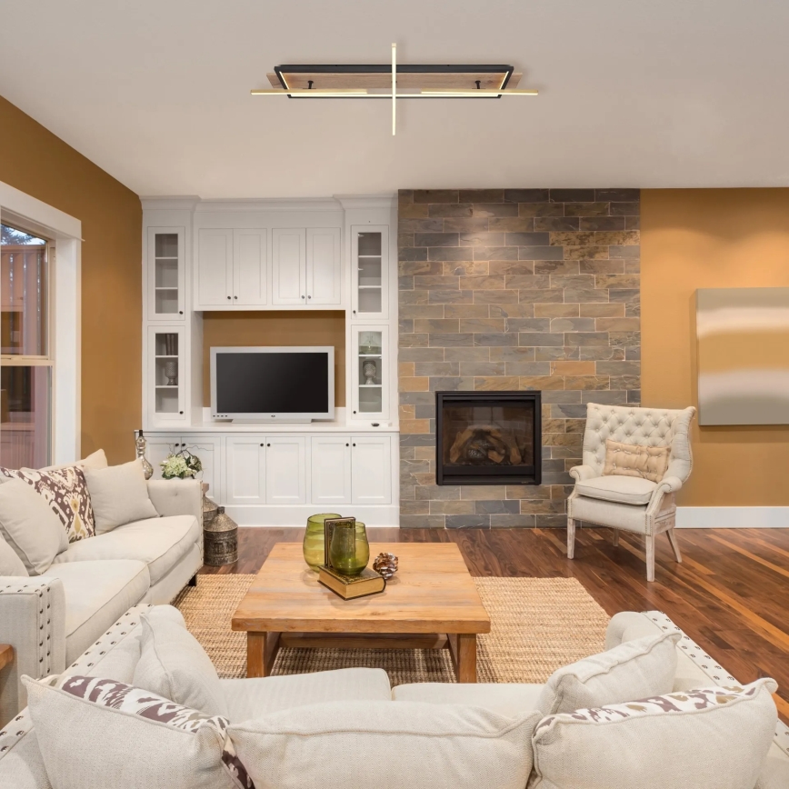 Globo 67296D2 - LED Потолочный светильник BEATRIX LED/48W/230V 60,5x100 cm коричневый