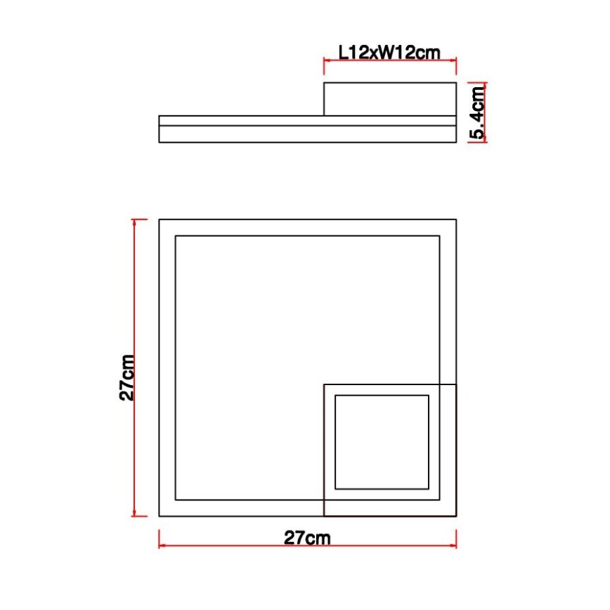 Globo - Стельовий LED світильник LED/12W/230V