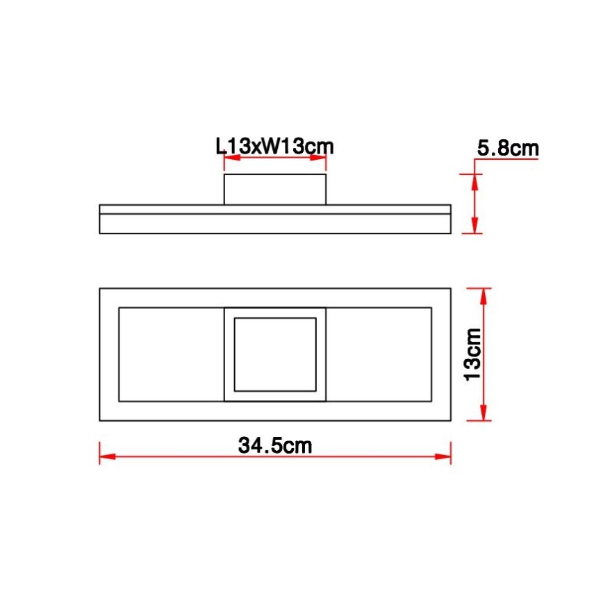 Globo - Стельовий LED світильник LED/12W/230V
