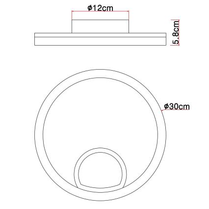 Globo - Стельовий LED світильник LED/12W/230V