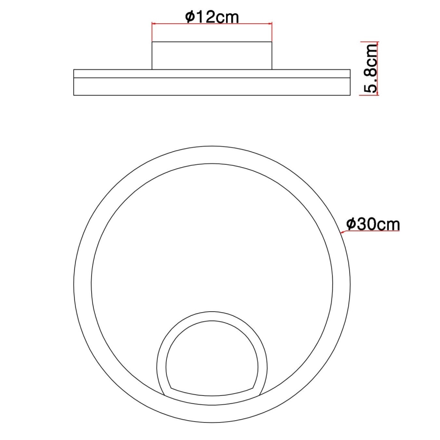Globo - Стельовий LED світильник LED/12W/230V