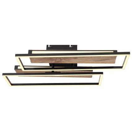 Globo 67299D1 - LED стельовий світильник COLLI LED/48Вт/230В 52x60 см коричневий/чорний