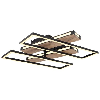 Globo 67299D1 - LED стельовий світильник COLLI LED/48Вт/230В 52x60 см коричневий/чорний