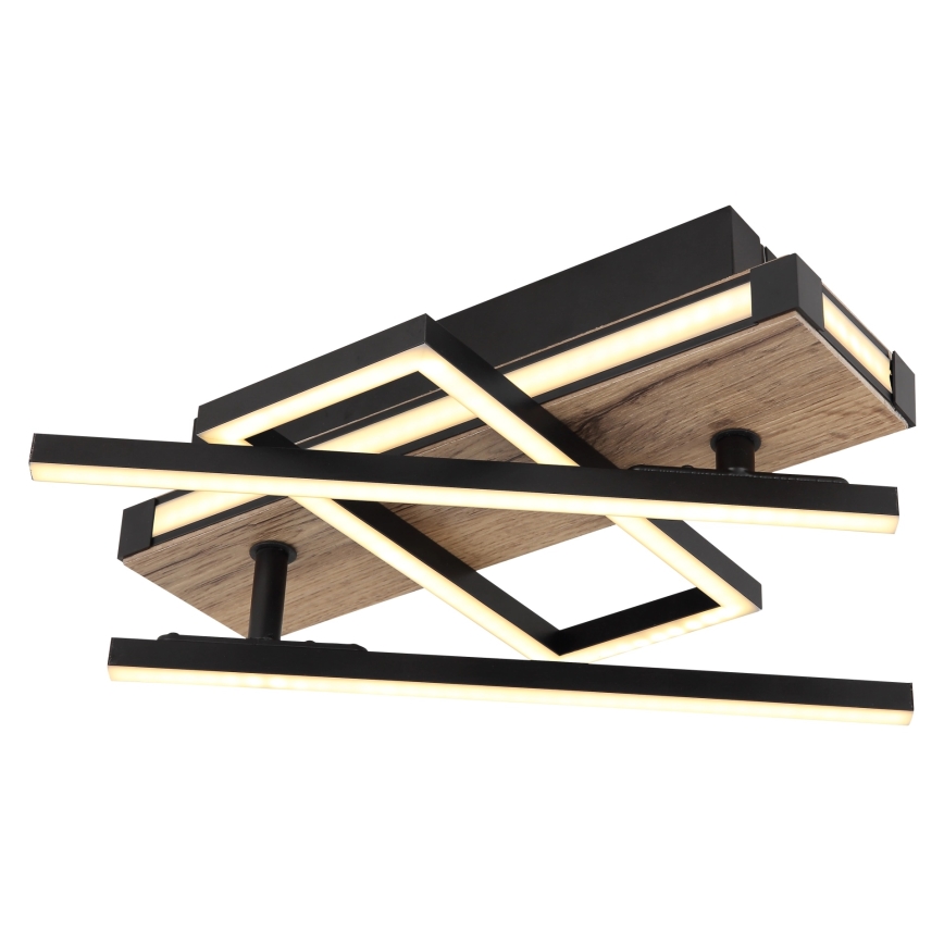 Globo 67299D2 - LED-потолочный светильник COLLI LED/30W/230V 46x68 cm коричневый/чёрный