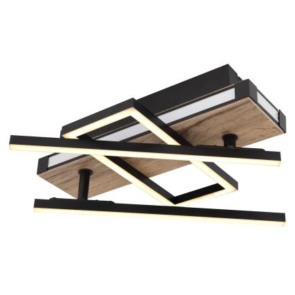 Globo 67299D2 - LED-потолочный светильник COLLI LED/30W/230V 46x68 cm коричневый/чёрный