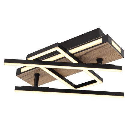Globo 67299D2 - LED стельовий світильник COLLI LED/30W/230V 46x68 см коричневий/чорний