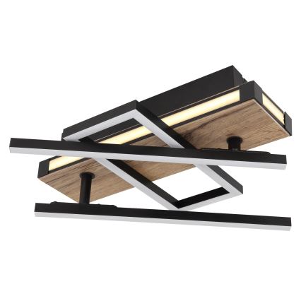 Globo 67299D2 - LED стельовий світильник COLLI LED/30W/230V 46x68 см коричневий/чорний