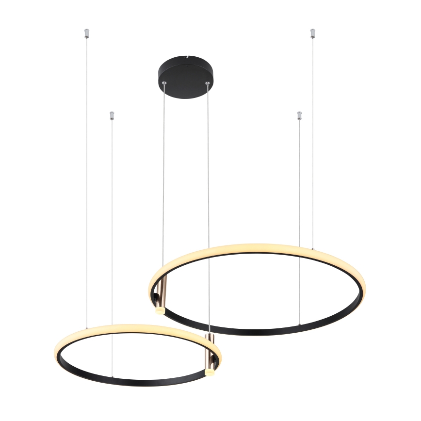 Globo - Светодиодная подвесная люстра с регулированием яркости LED/55W/230V 2700-6000K черный + дистанционное управление