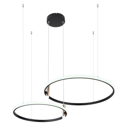 Globo - Светодиодная подвесная люстра с регулированием яркости LED/55W/230V 2700-6000K черный + дистанционное управление