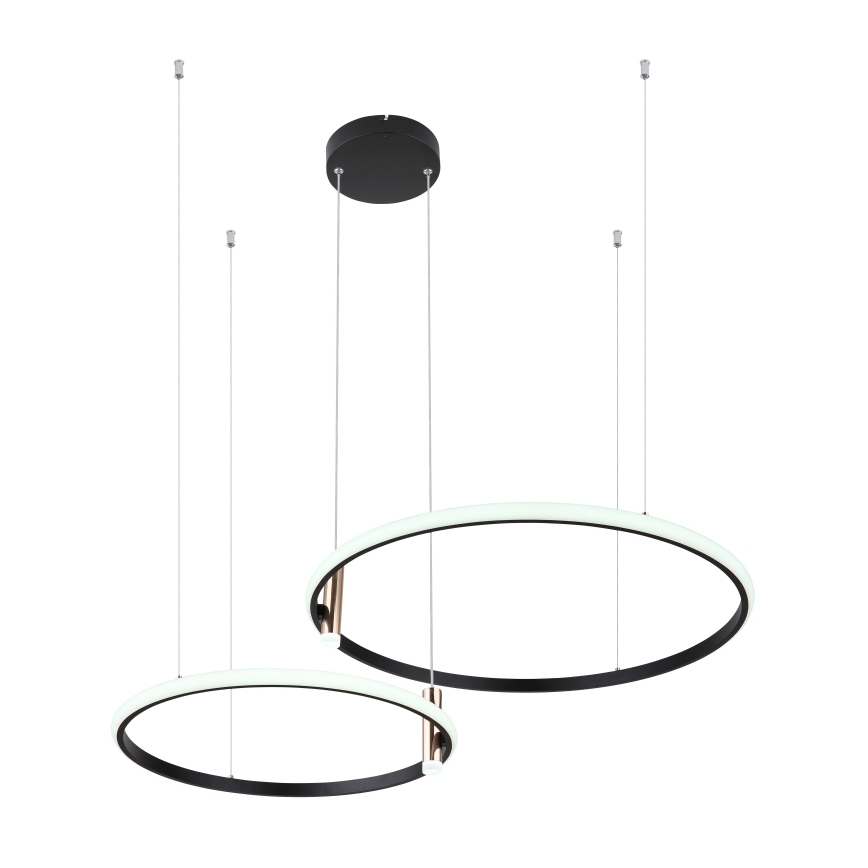 Globo - Светодиодная подвесная люстра с регулированием яркости LED/55W/230V 2700-6000K черный + дистанционное управление
