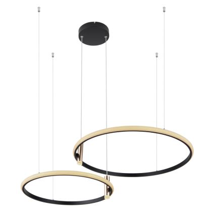 Globo - Светодиодная подвесная люстра с регулированием яркости LED/55W/230V 2700-6000K черный + дистанционное управление