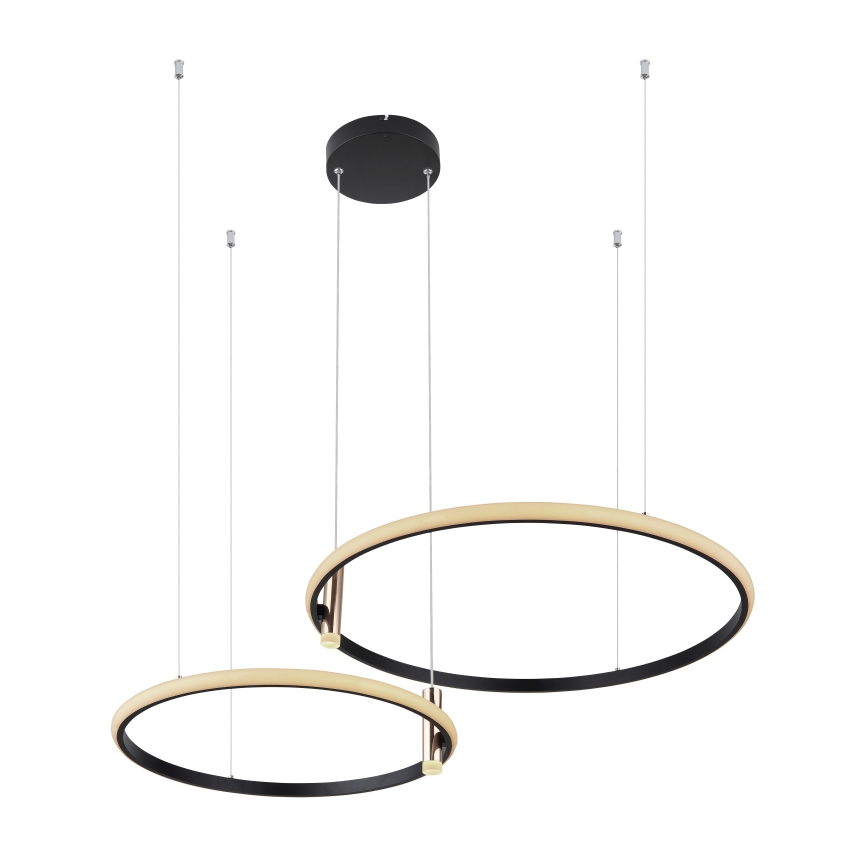 Globo - Светодиодная подвесная люстра с регулированием яркости LED/55W/230V 2700-6000K черный + дистанционное управление