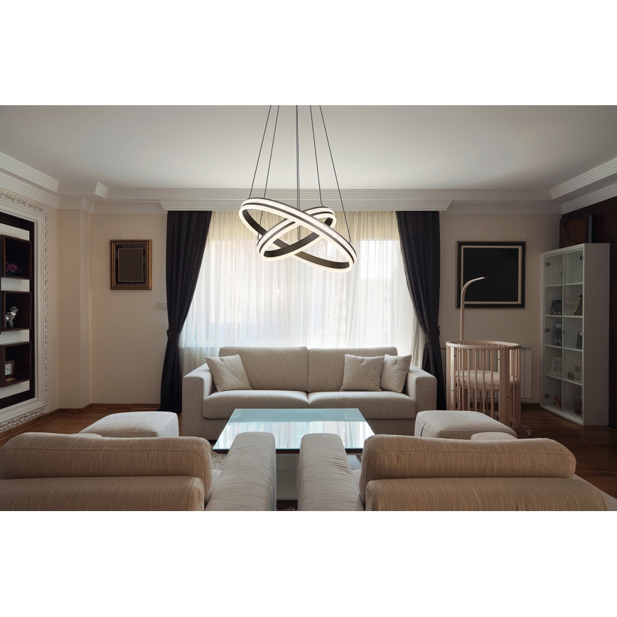 Globo - Светодиодная подвесная люстра с регулированием яркости LED/60W/230V 2700K-6000K + дистанционное управление