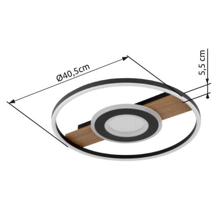 Globo - Стельовий LED світильник LED/24W/230V