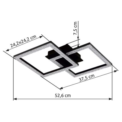 Globo - Стельовий LED світильник LED/20W/230V