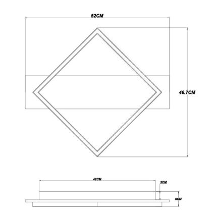 Globo - Стельовий LED світильник LED/18W/230V