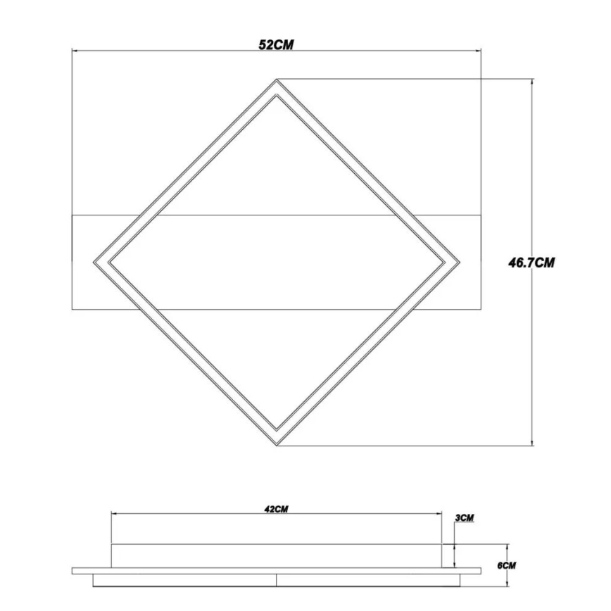 Globo - Стельовий LED світильник LED/18W/230V