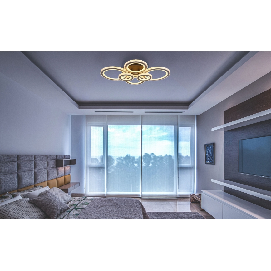 Globo - Светодиодный потолочный светильник с регулированием яркости LED/60W/230V 2700-6000K 56x78 см антрацит + дистанционное управление