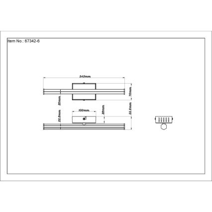 Globo - Стельовий LED світильник LED/6W/230V 3000K чорний