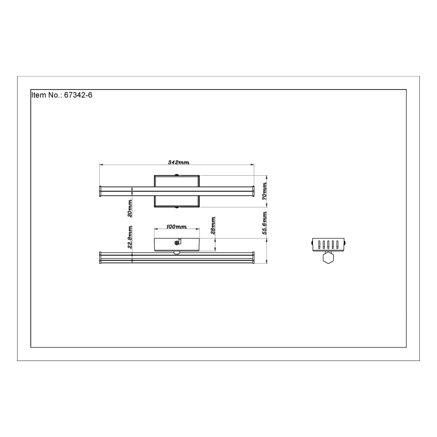 Globo - Стельовий LED світильник LED/6W/230V 3000K чорний