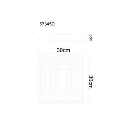 Globo - Стельовий LED світильник LED/18W/230V 3000K 30x30 см