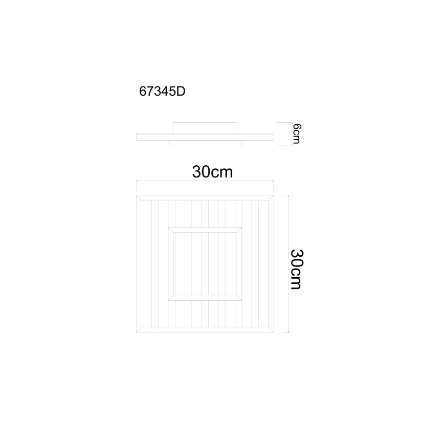 Globo - Светодиодный потолочный светильник LED/18W/230V 3000K 30x30 см