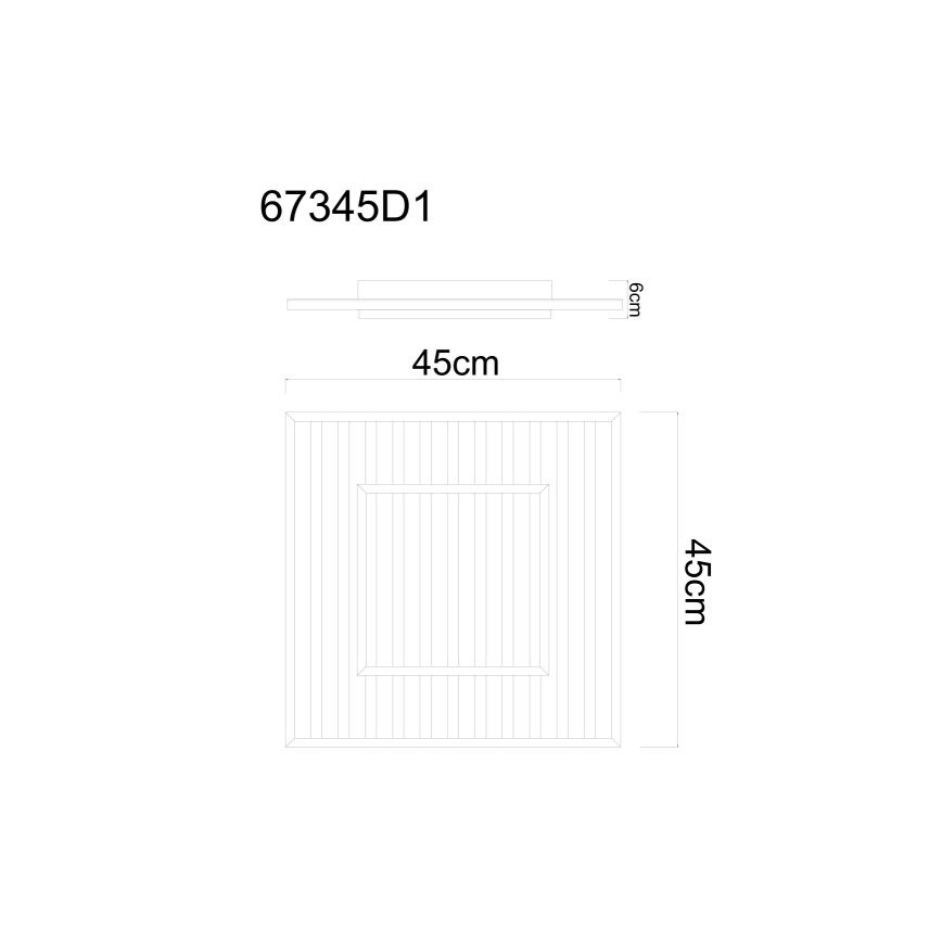 Globo - Стельовий LED світильник LED/36W/230V 3000K 45x45 см