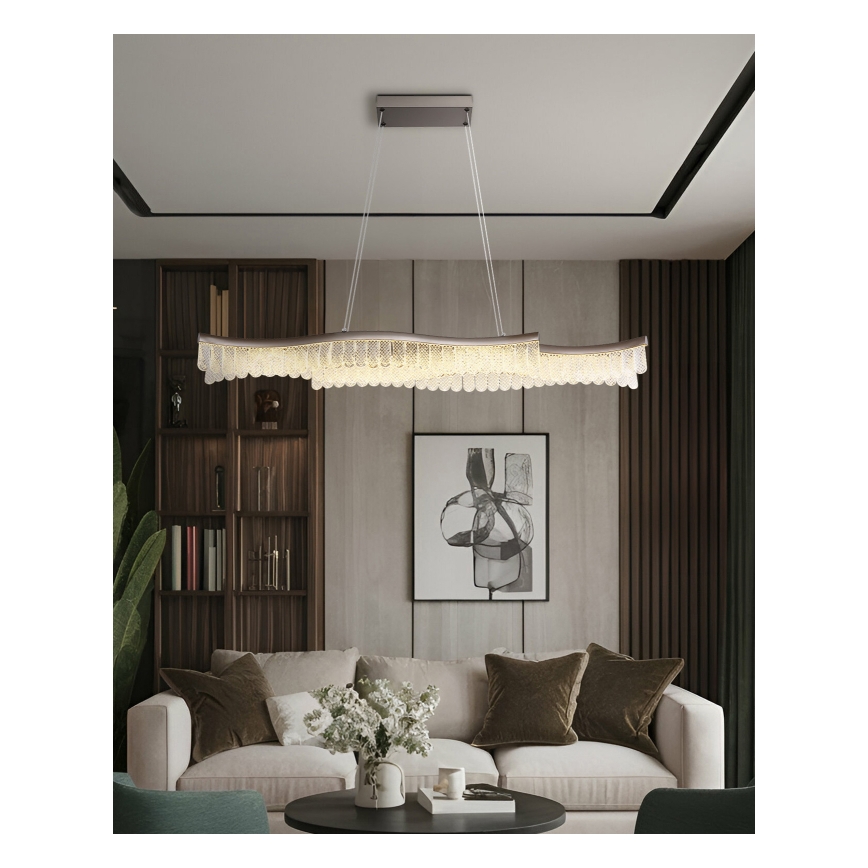 Globo - Світлодіодна підвісна люстра LED/35W/230V 3200K матовий хром