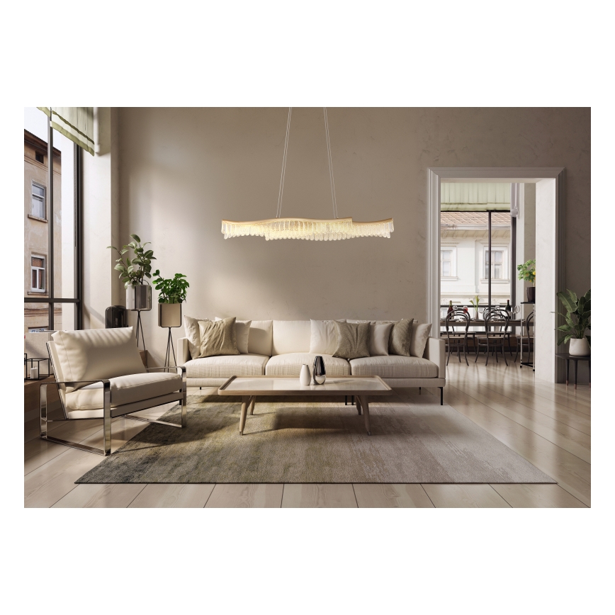 Globo - Светодиодная подвесная люстра LED/35W/230V 3200K золотистый
