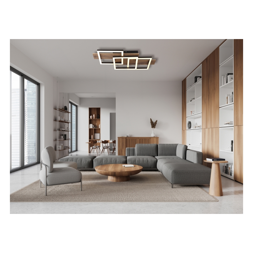 Globo - Стельовий LED світильник LED/24W/230V 3000K 33x58 см коричневий/чорний