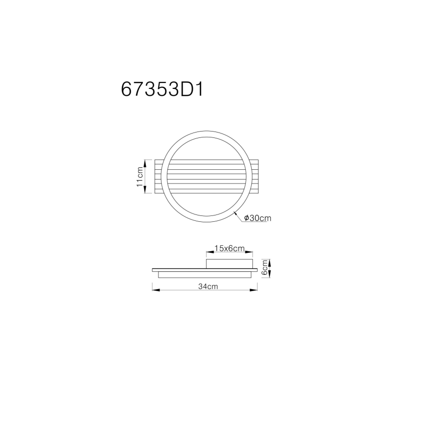 Globo - Светодиодный потолочный светильник LED/12W/230V 3000K 30x34 см
