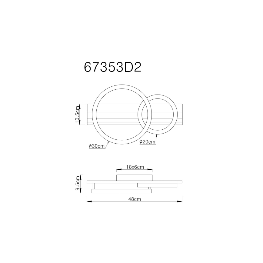 Globo - Светодиодный потолочный светильник LED/18W/230V 3000K 30x48 см