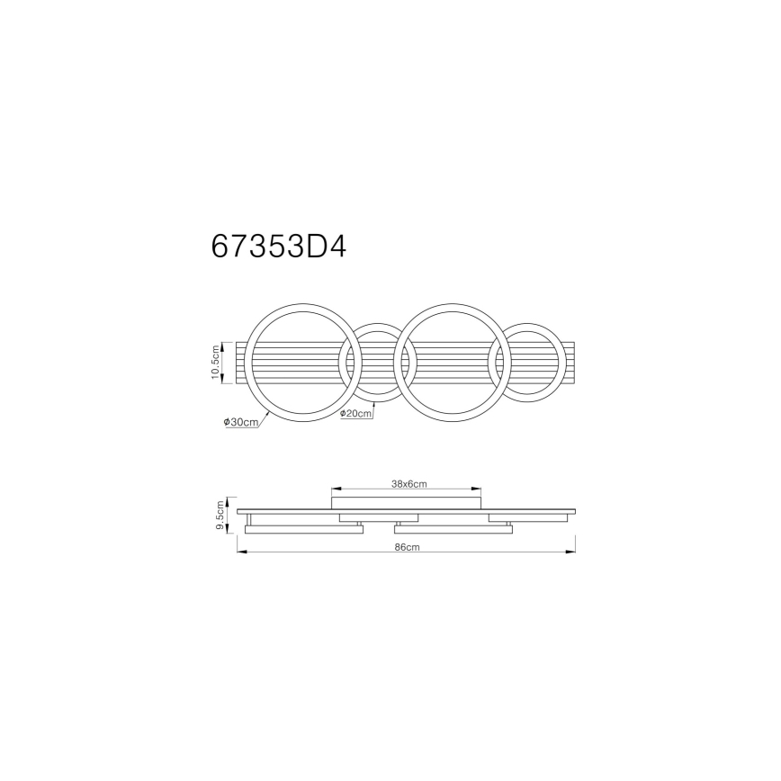 Globo - Стельовий LED світильник LED/30W/230V 3000K 30x86 см