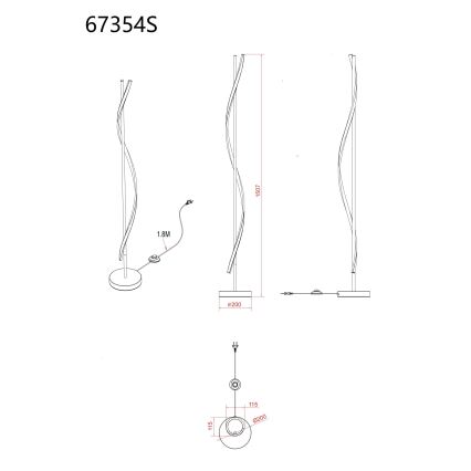 Globo - напольный светильник LED/30W/230V 3000K